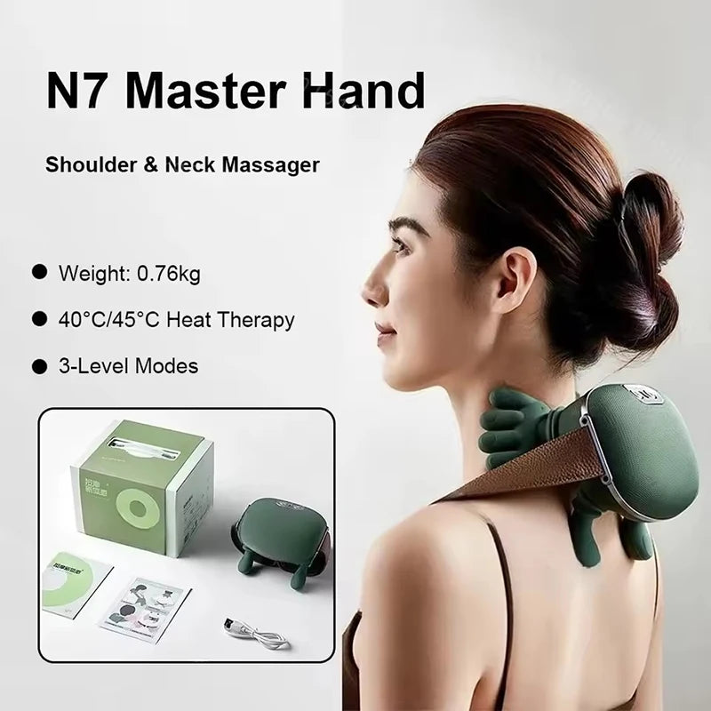 N7 Hand Grip Neck & Shoulder Massager with Heat